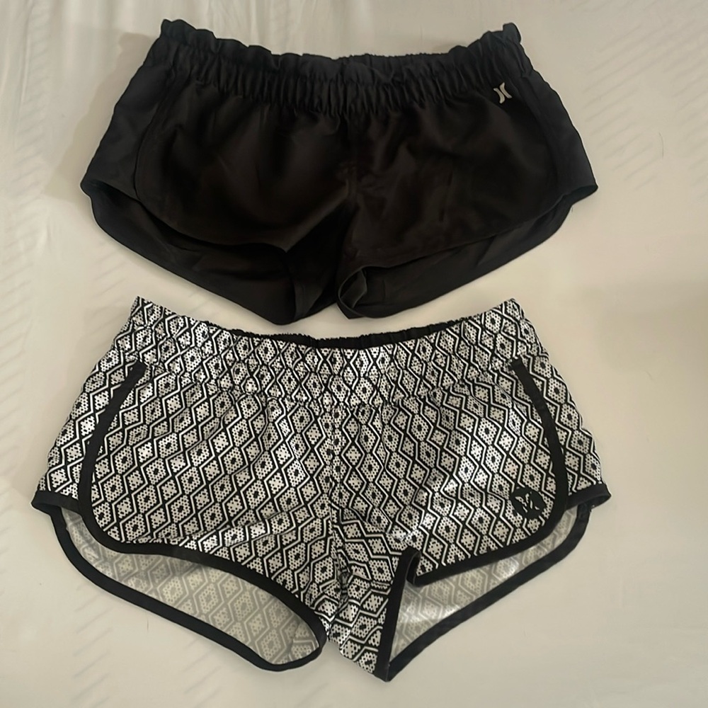 Hurley women’s swim shorts xs two pairs